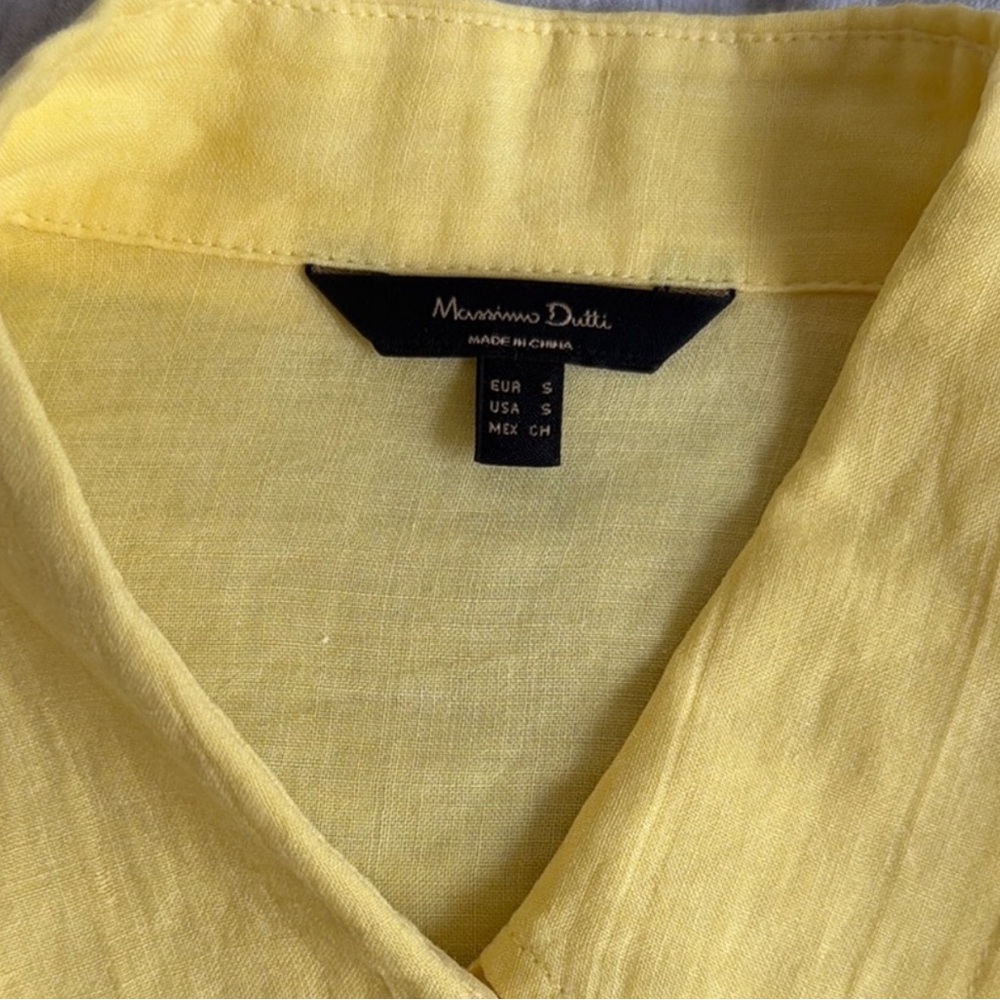 Massimo Dutti Lemon Yellow Shirt - Picture 3 of 8